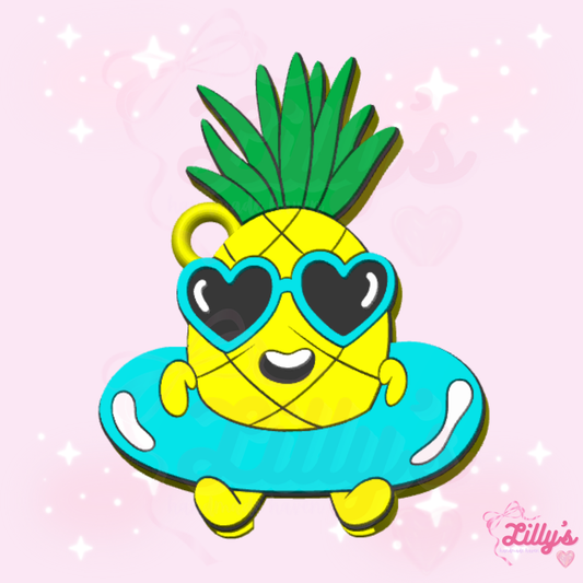 Summer Pineapple Can Opener Keychain