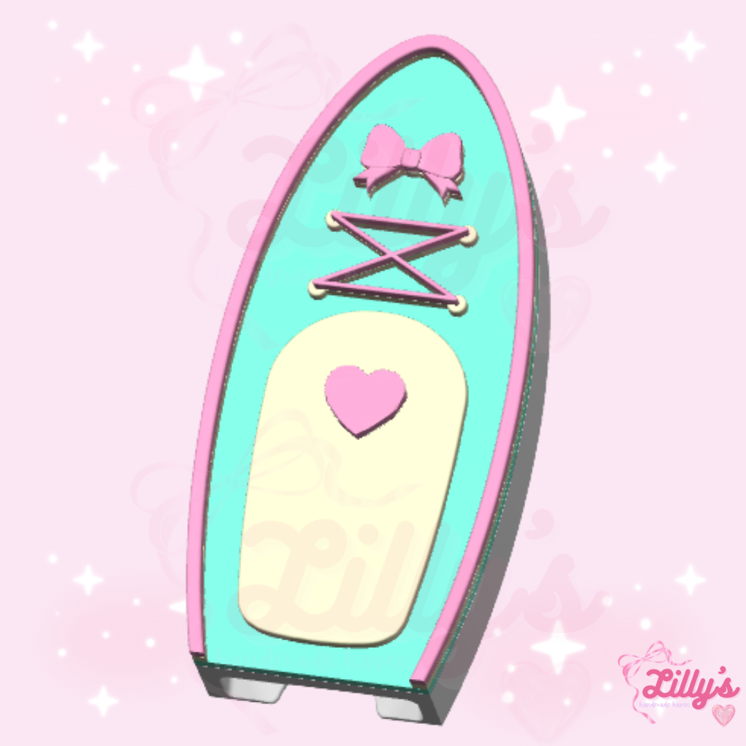 Girly Surfboard Can Opener Keychain