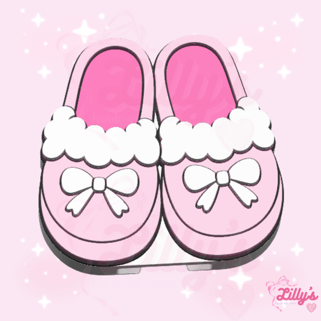 Furry Slippers Can Opener Keychain