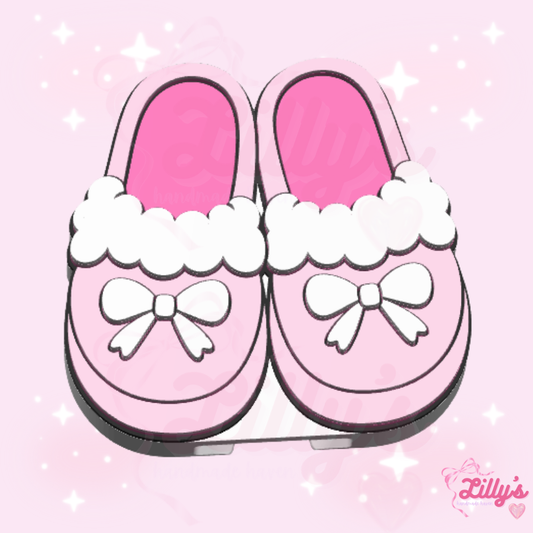 Furry Slippers Can Opener Keychain
