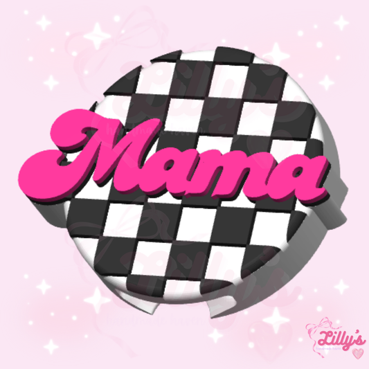 Checkered Mama Can Opener Keychain