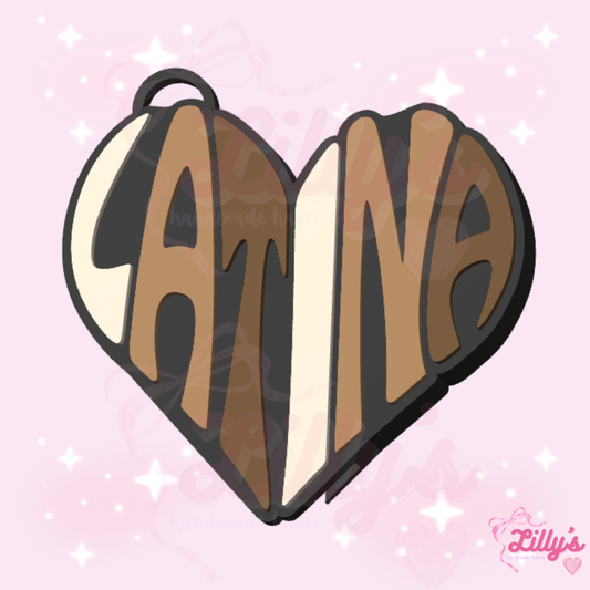 Latina Heart Can Opener Keychain