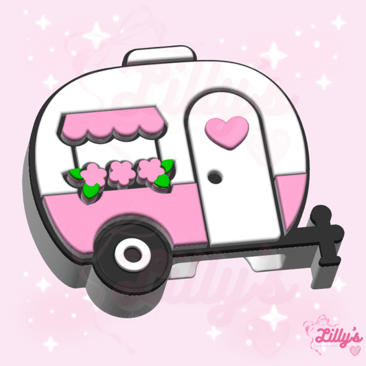 Camper with Bow Can Opener Keychain