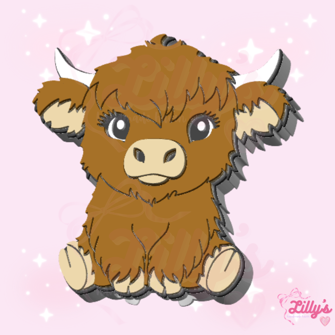 Highland Cow #1 Can Opener Keychain