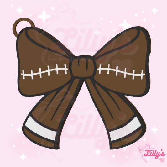 Football Bow Can Opener Keychain