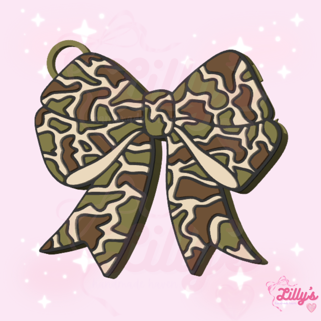 Camo Bow Can Opener Keychain