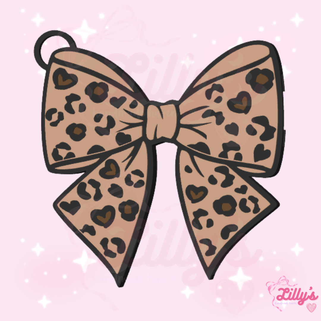 Cheetah Bow Can Opener Keychain