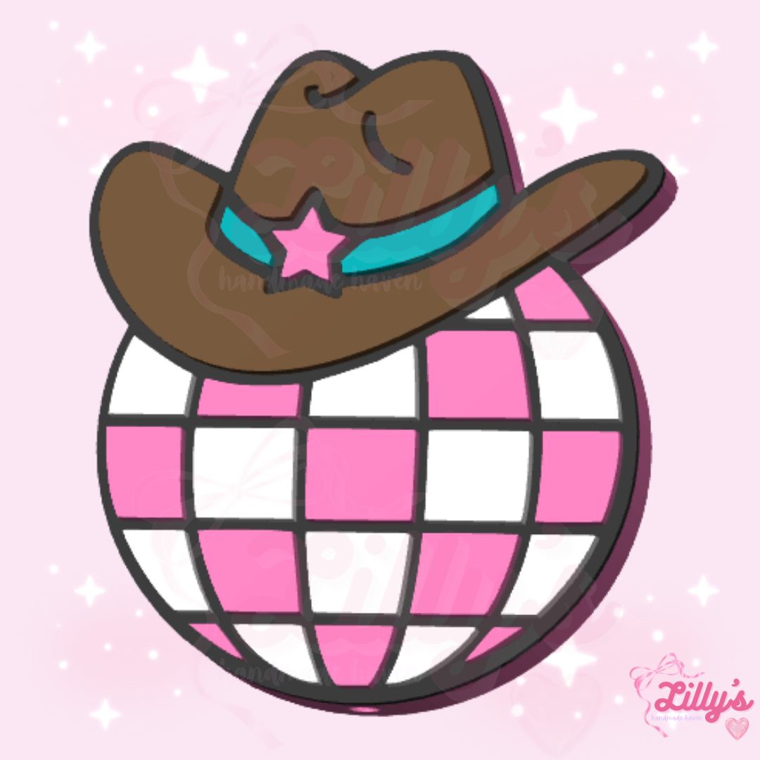 Western Disco Ball Pen Topper