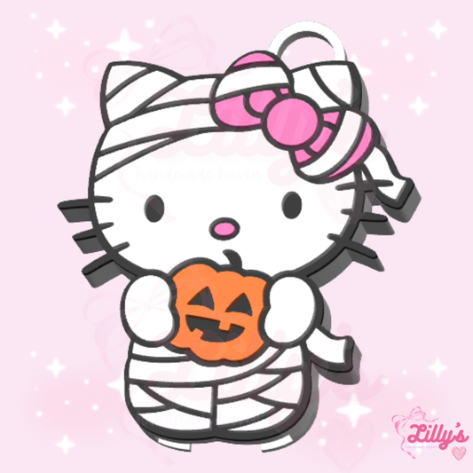 Cute Cat Mummy Can Opener Keychain