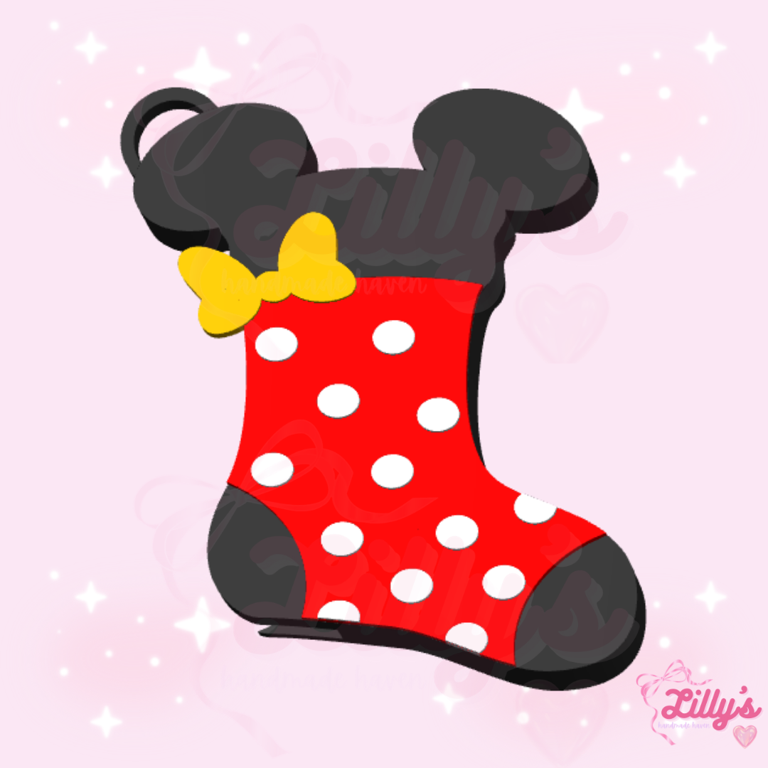 Girl Mouse Stocking Can Opener Keychain