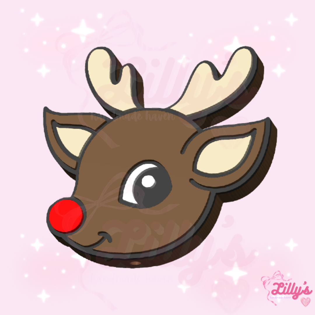 Red Nose Reindeer Pen Topper