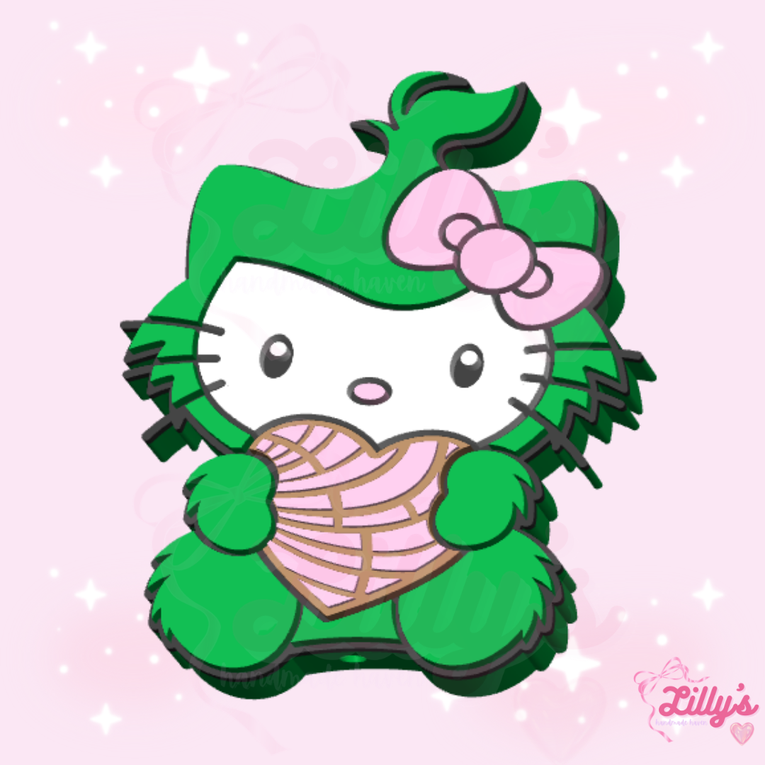 Cute Cat Green Guy Concha Pen Topper