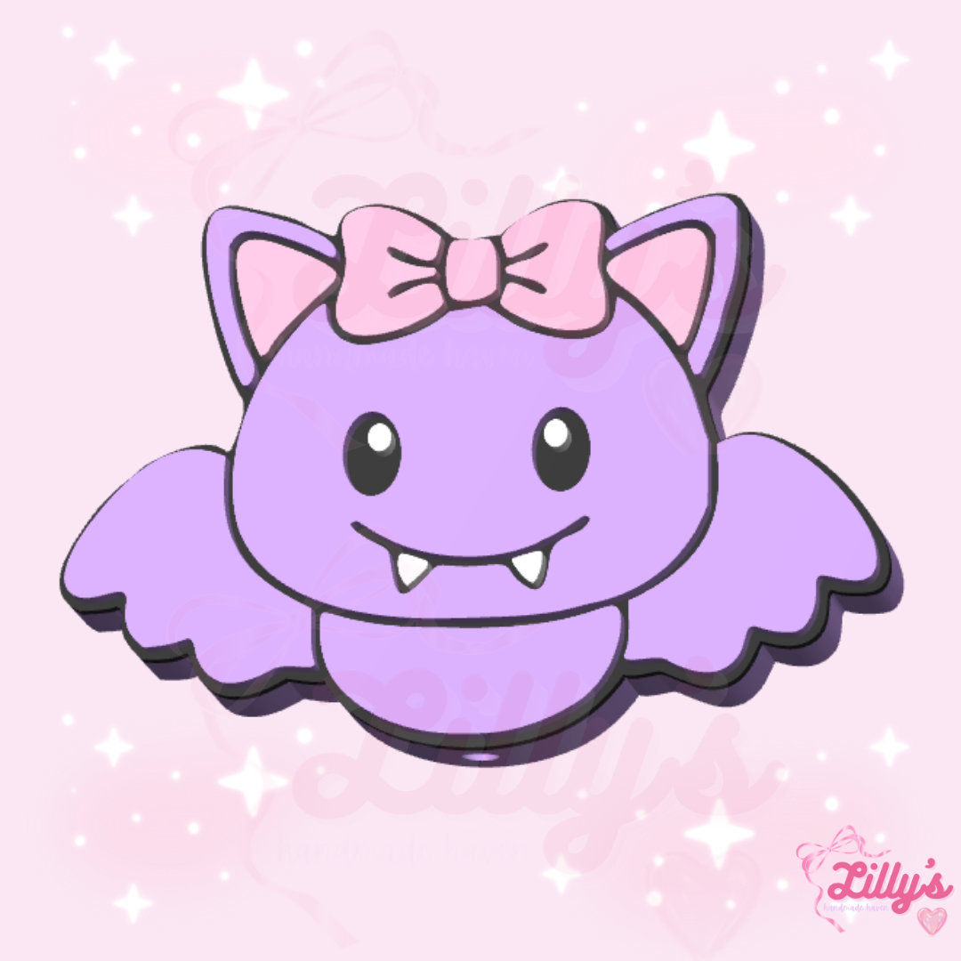 Bat with Bow Pen Topper