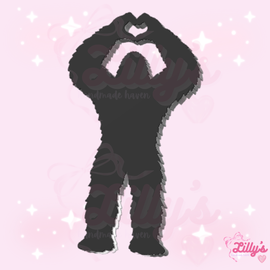 Big Foot Hand Heart Can Opener Keychain