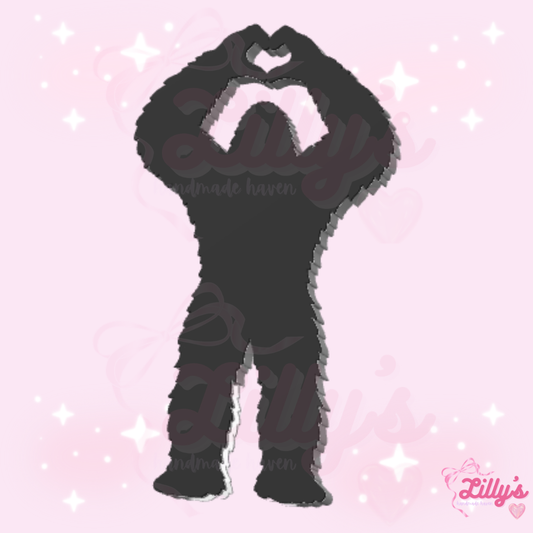Big Foot Hand Heart Can Opener Keychain