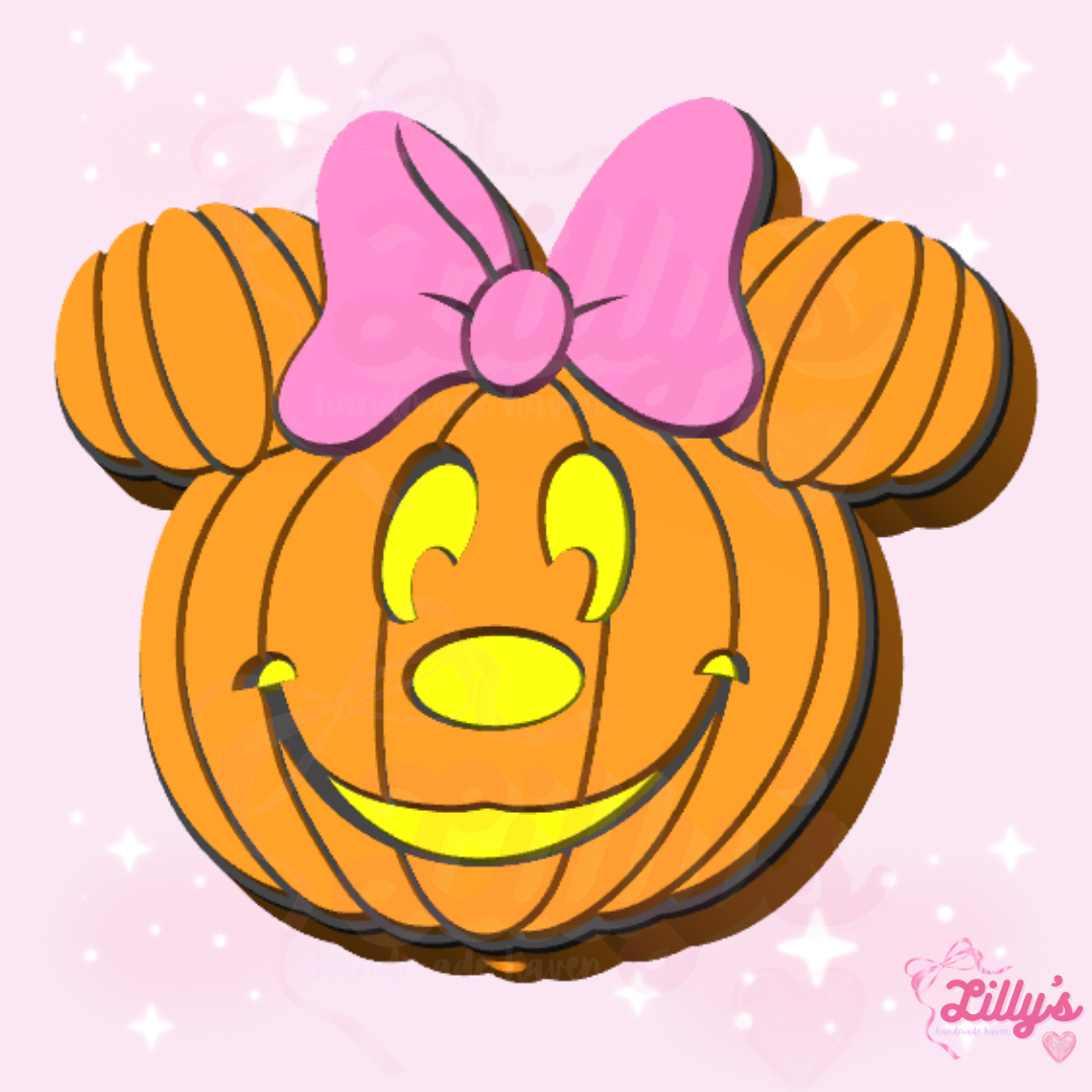 Girl Mouse Pumpkin Pen Topper