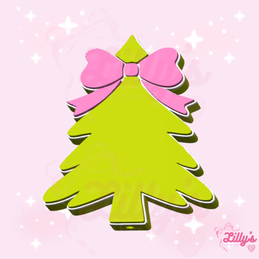 Christmas Tree with Bow Pen Topper