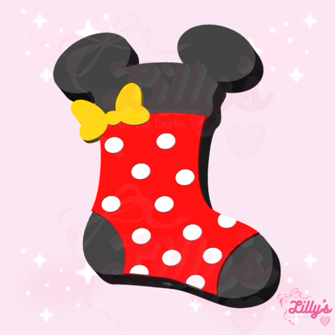 Girl Mouse Stocking Pen Topper