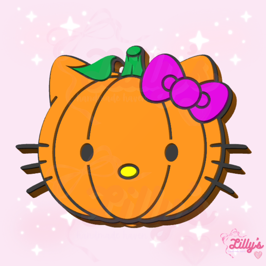 Cute Cat Pumpkin Pen Topper
