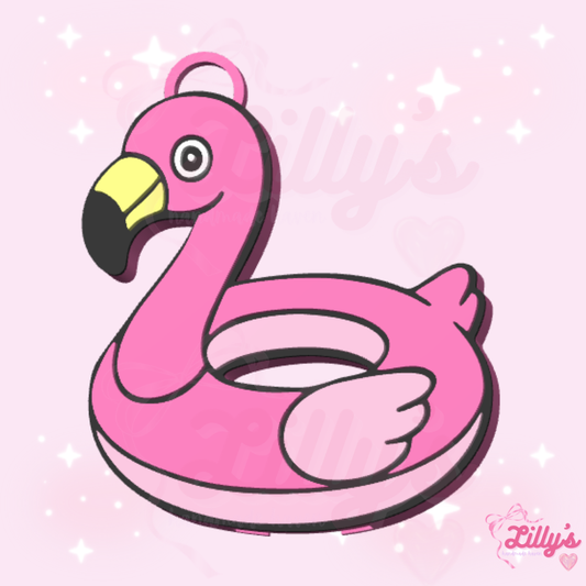 Flamingo Floaty Can Opener Keychain