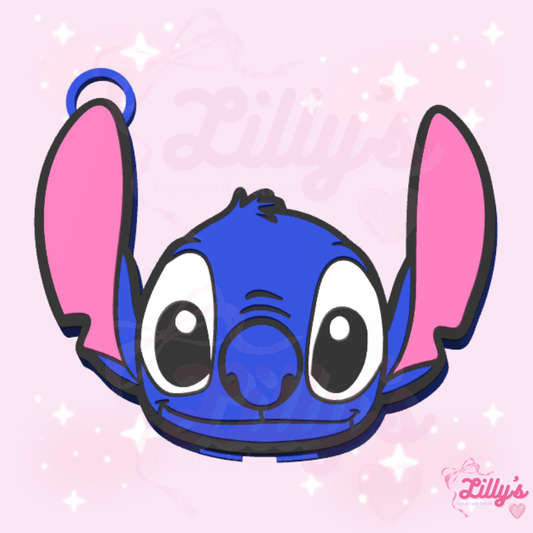 Blue Alien Guy Can Opener Keychain