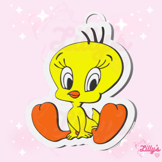 Cute Yellow Bird Can Opener Keychain