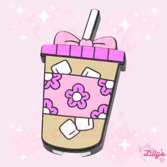 Girly Iced Coffee Can Opener Keychain