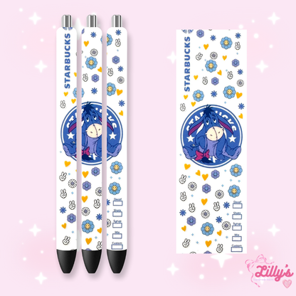 Mouse Theme Park & Princess Custom Glitter Resin Pens – Choose Your Wrap & Glitter