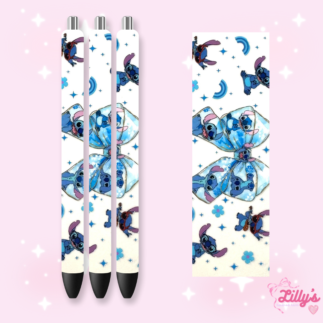 Mouse Theme Park & Princess Custom Glitter Resin Pens – Choose Your Wrap & Glitter