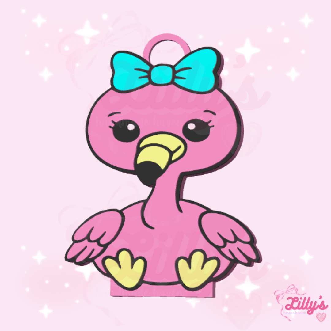 Flamingo Can Opener Keychain