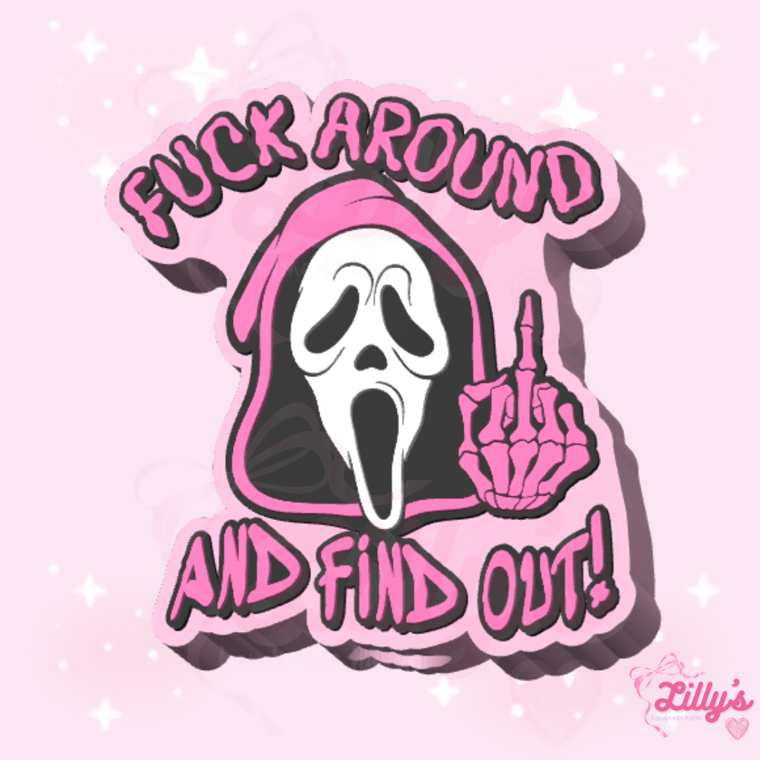 FAFO Scream Guy Straw Topper