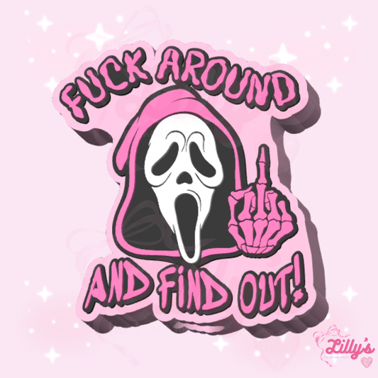 FAFO Scream Guy Straw Topper