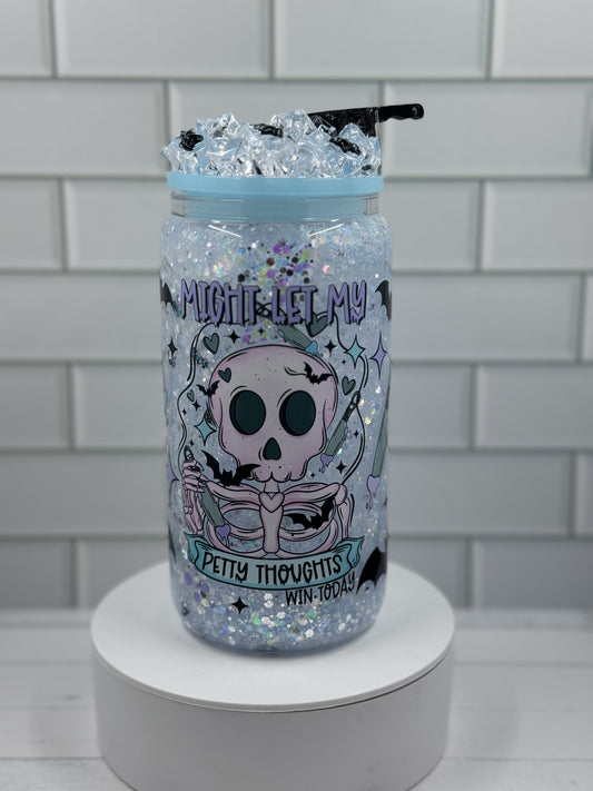 Spooky Glow-in-the-Dark Snow Globe Tumbler