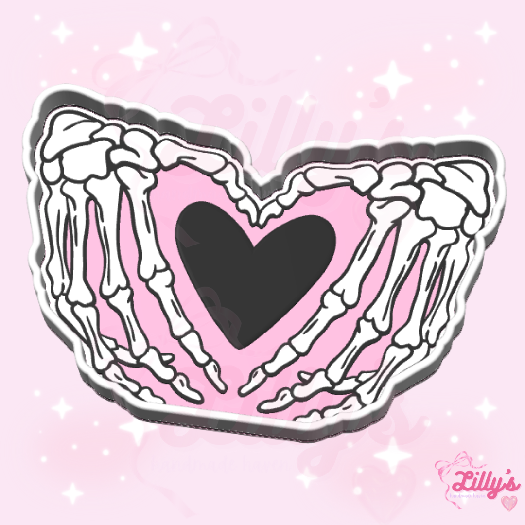 Skeleton Heart Hands Trinket Tray