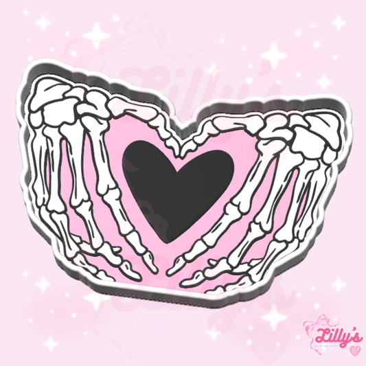 Skeleton Heart Hands Trinket Tray