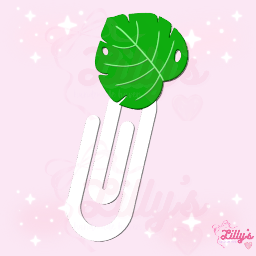 Monstera Leaf Jumbo Paper Clip