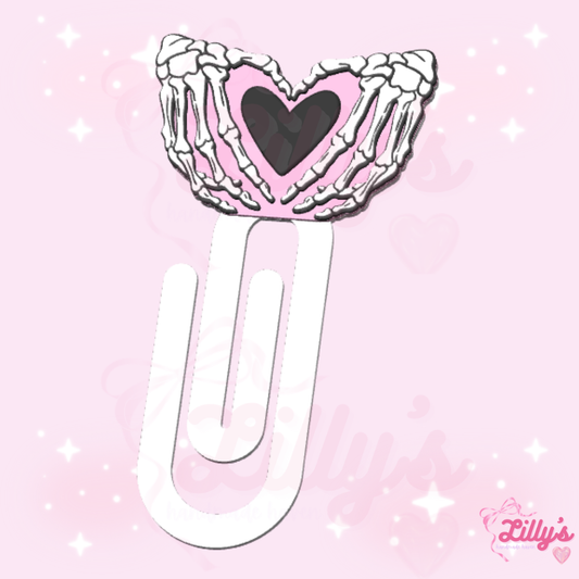 Skeleton Heart Hands Jumbo Paper Clip