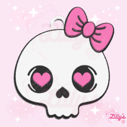Skull with Bow NFC Tag