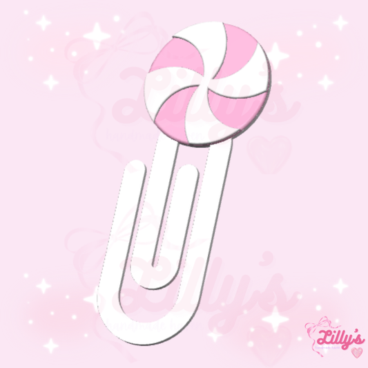 Peppermint Swirl Jumbo Paper Clip