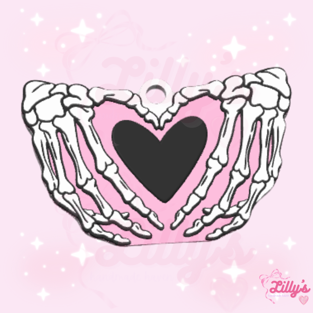 Skeleton Hands Heart NFC Tag