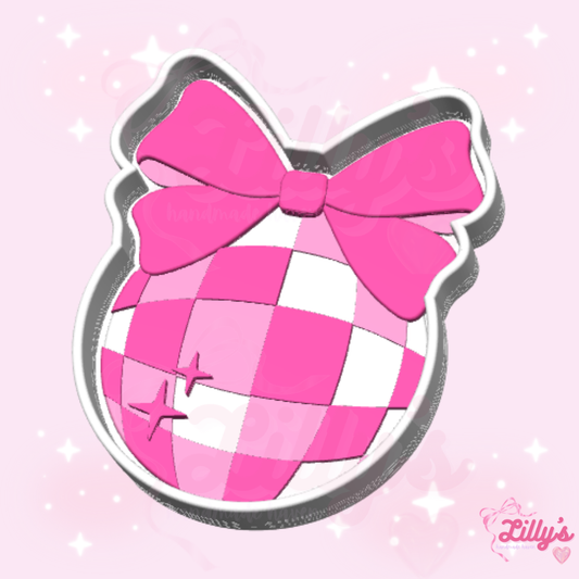 Disco Ball with Bow Trinket Tray