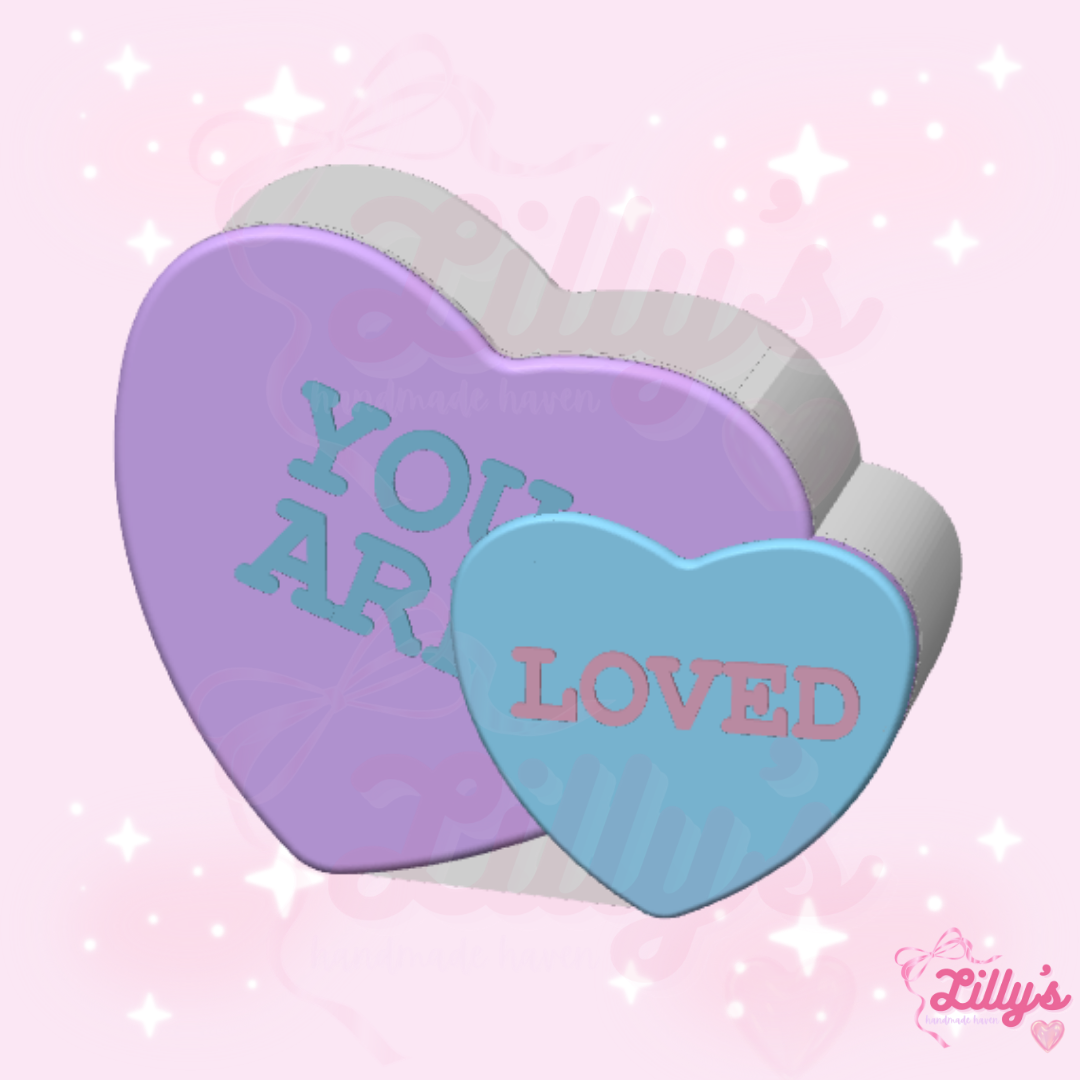 You are Loved Hearts Pen/Makeup Brush Holder