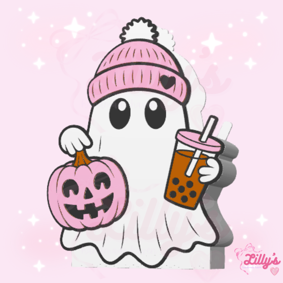 Halloween Ghost with Coffee Pen/Makeup Brush Holder