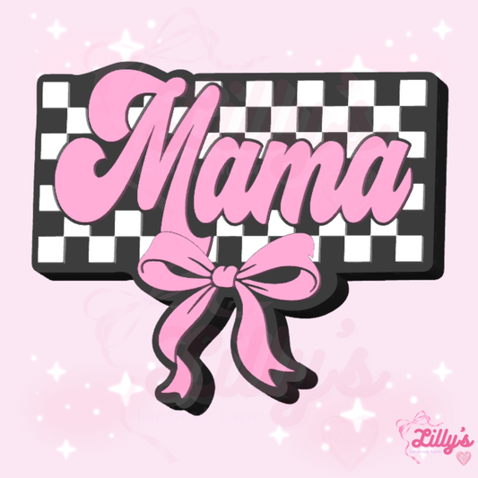 Checkered Mama Pen Topper
