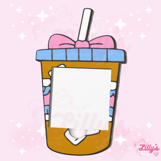Iced Coffee Sticky Note Holder