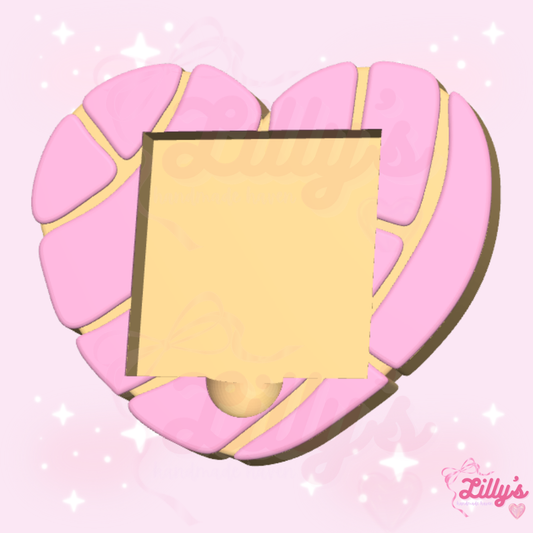 Concha Heart Sticky Note Holder