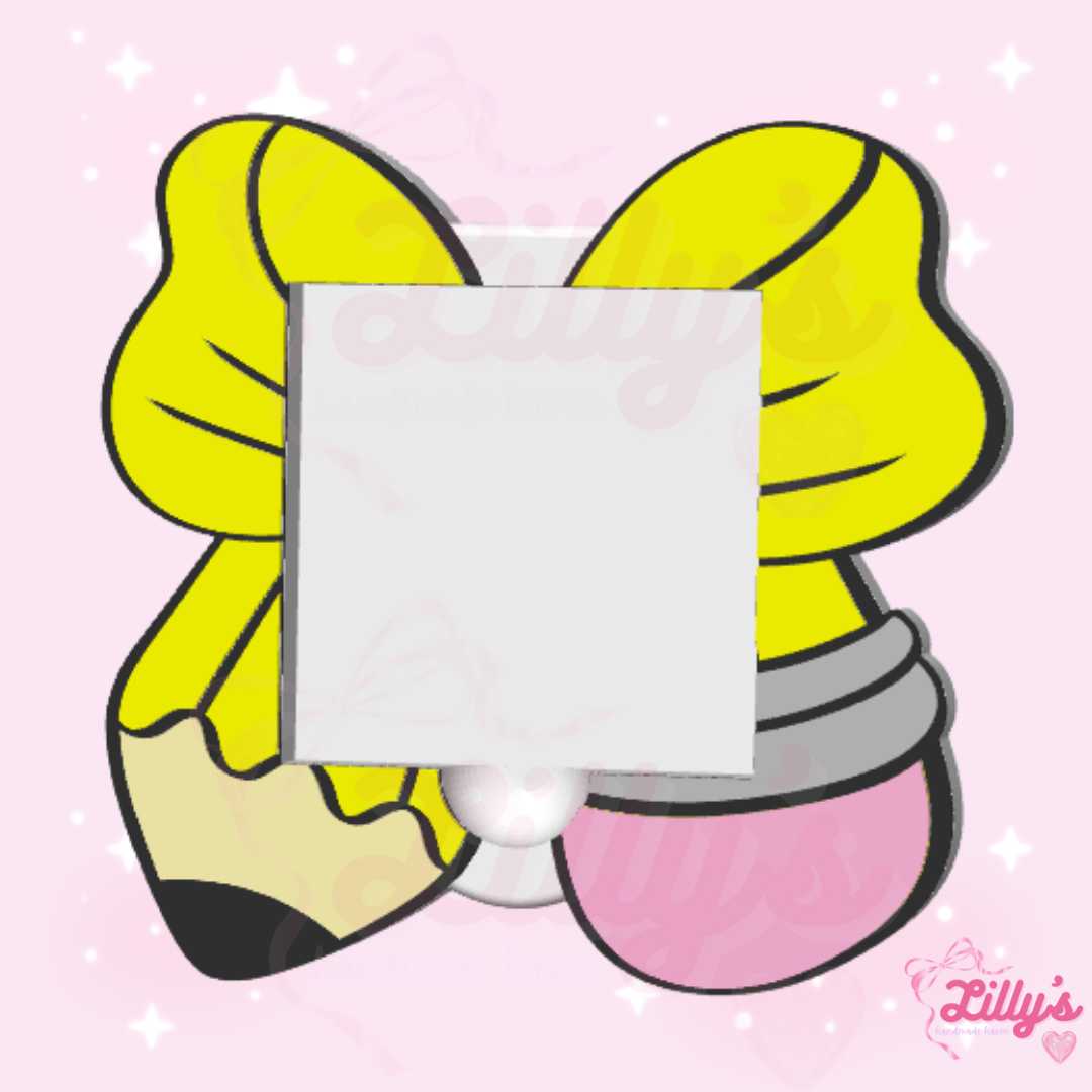 Pencil Bow Sticky Note Holder