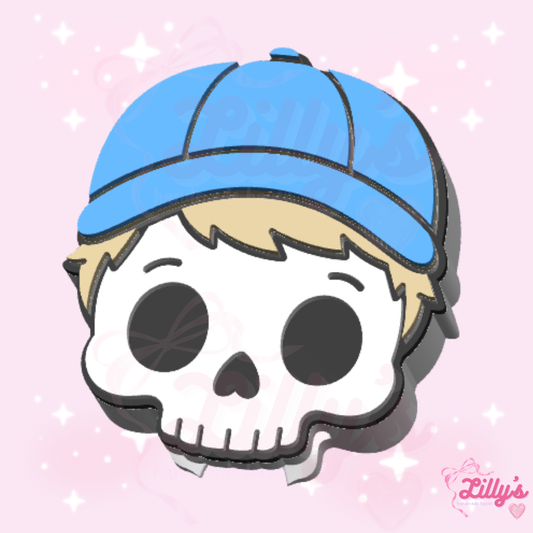 Boy Skull with Hat Can Opener Keychain
