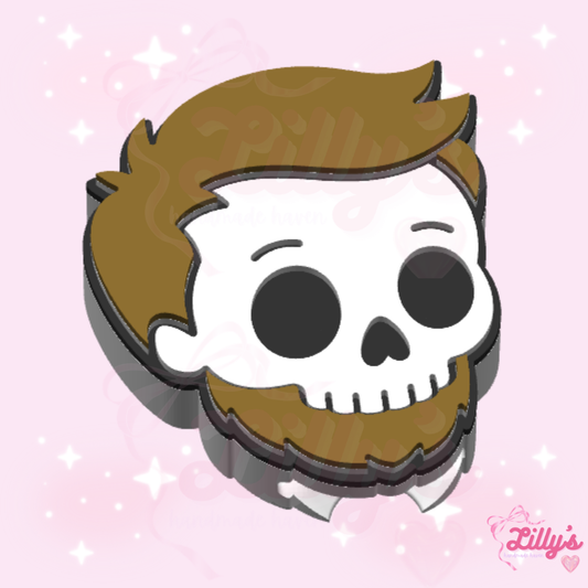 Dad Skull with Beard Can Opener Keychain