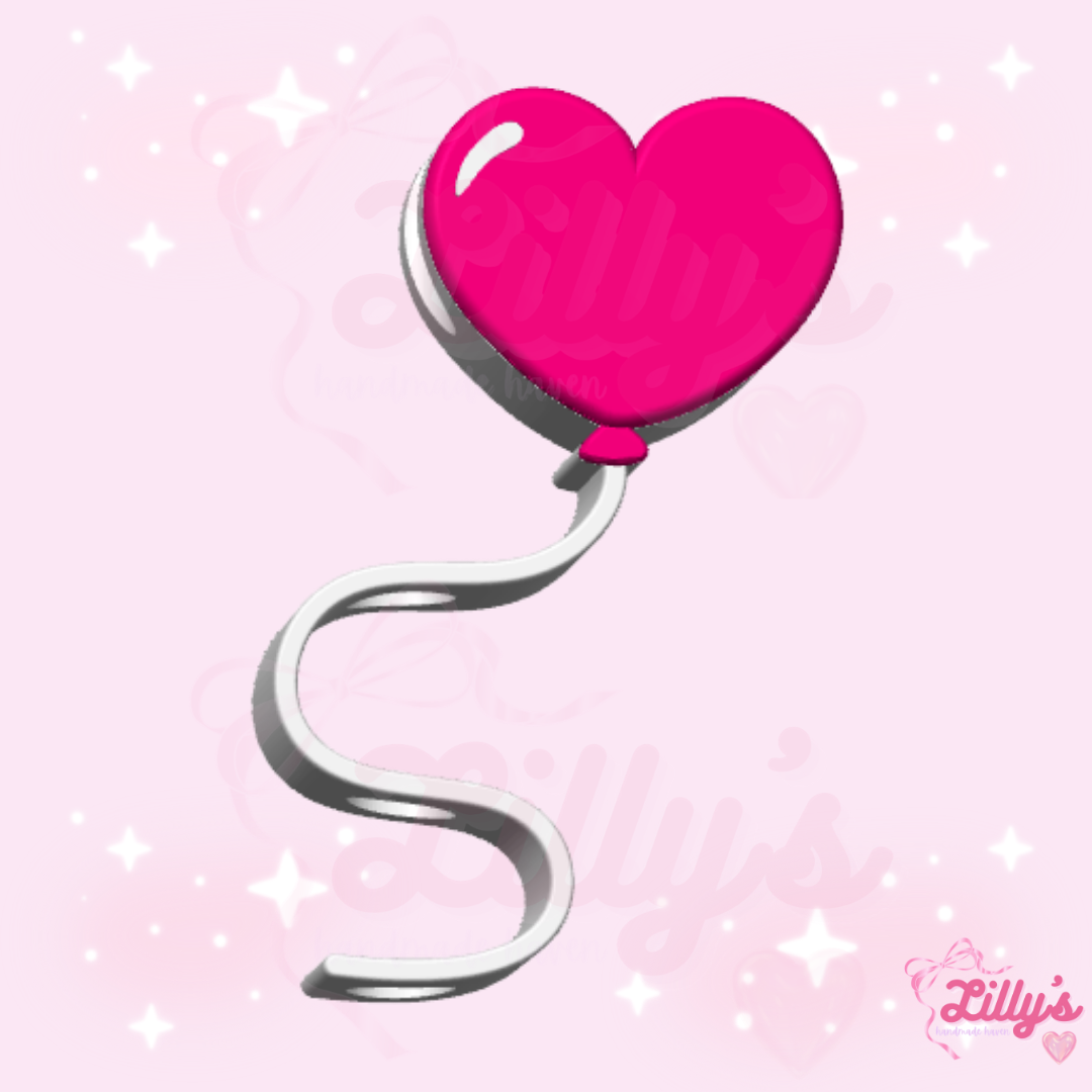 Heart Balloon Straw Topper